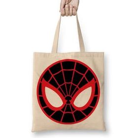 Baskı Dükkanı Spider Man Spider Face Bez Çanta