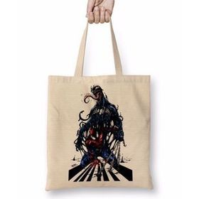 Baskı Dükkanı Spiderman Venom Marvel Bez Çanta