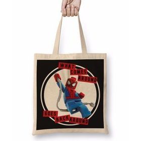 Baskı Dükkanı Spidey What Comes Around Lyric Featuring Spiderman Bez Çanta