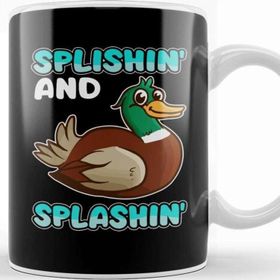 Baskı Dükkanı Splishin' And Splashin' Bath Cute Baby Duck Kupa