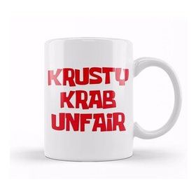 Baskı Dükkanı Spongebob Krusty Krab Unfair Kupa