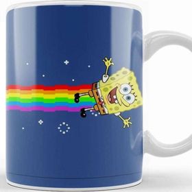 Baskı Dükkanı Spongebob Sqaurepants Nyan Cat Meme Kupa