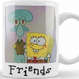 Baskı Dükkanı Spongebob Squarepants Vintage Spongebob Squidward Kupa