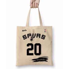 Baskı Dükkanı Spurs 20 Ginobilli Branca Rox Ink Bez Çanta