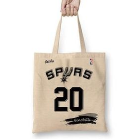 Baskı Dükkanı Spurs 20 Ginobilli Branca Rox Ink Bez Çanta