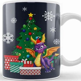 Baskı Dükkanı Spyro The Dragon Around The Christmas Tree Kupa