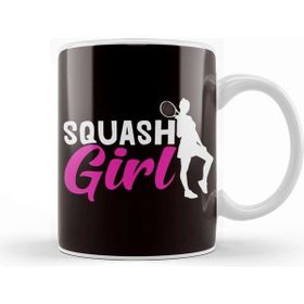 Baskı Dükkanı Squash Girl Player Ball Sports Indoor Tennis Court Trainer Kupa