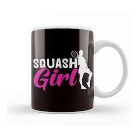 Baskı Dükkanı Squash Girl Player Ball Sports Indoor Tennis Court Trainer Kupa