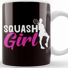Baskı Dükkanı Squash Girl Player Ball Sports Indoor Tennis Court Trainer Kupa