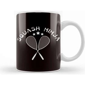 Baskı Dükkanı Squash Ninja Player Indoor Tennis Court Match Ball Sports Kupa