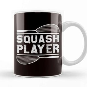 Baskı Dükkanı Squash Player Indoor Tennis Court Racket Ball Sports Match Kupa