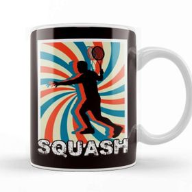 Baskı Dükkanı Squash Player Indoor Tennis Court Racket Ball Sports Match Kupa