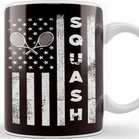 Baskı Dükkanı Squash Us American Flag Match Racket Indoor Tennis Court Kupa