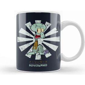 Baskı Dükkanı Squidward Retro Japanese Kupa