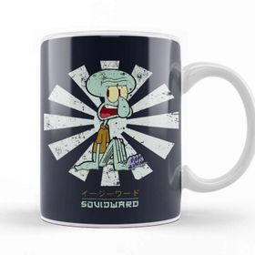 Baskı Dükkanı Squidward Retro Japanese Kupa