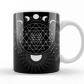Baskı Dükkanı Sri Yantra Mandala Sri Yantra Sacred Geometry Kupa