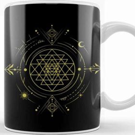Baskı Dükkanı Sri Yantra Mandala Sri Yantra Sacred Geometry Kupa
