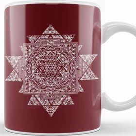 Baskı Dükkanı Sri Yantra Sacred Geometry Kupa