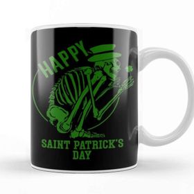 Baskı Dükkanı St Patricks Day Skull Kupa