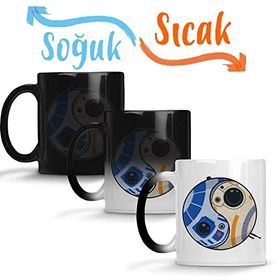 Baskı Dükkanı Star Wars 2222 Sihirli Porselen Kupa