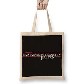 Baskı Dükkanı Star Wars Captain Of The Millennium Falcon Bez Çanta