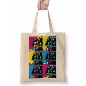 Baskı Dükkanı Star Wars Darth Vader Pop Art Bez Çanta