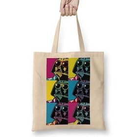 Baskı Dükkanı Star Wars Darth Vader Pop Art Bez Çanta