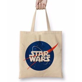 Baskı Dükkanı Star Wars Nasa Logo 2 Bez Çanta
