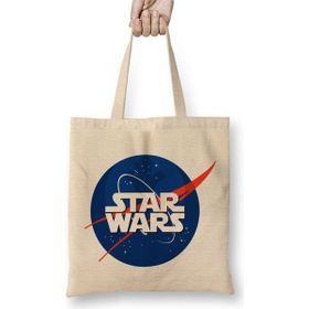 Baskı Dükkanı Star Wars Nasa Logo 2 Bez Çanta