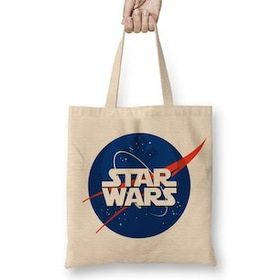 Baskı Dükkanı Star Wars Nasa Logo 2 Bez Çanta