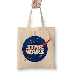 Baskı Dükkanı Star Wars Nasa Logo 2 Bez Çanta