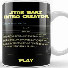 Baskı Dükkanı Star Wars Opening Crawl Kupa