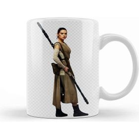 Baskı Dükkanı Star Wars Rey Galaxy Silhouette Cut Out 01 Kupa