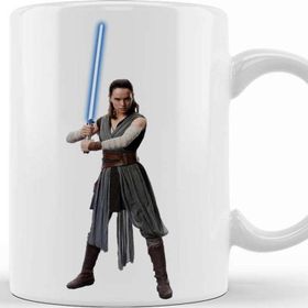 Baskı Dükkanı Star Wars Rey Galaxy Silhouette Cut Out 02 Kupa