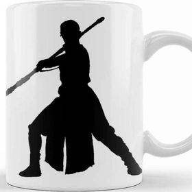 Baskı Dükkanı Star Wars Rey Galaxy Silhouette Cut Out 03 Kupa