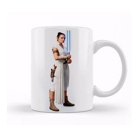 Baskı Dükkanı Star Wars Rey Galaxy Silhouette Cut Out Kupa