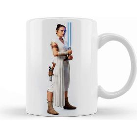 Baskı Dükkanı Star Wars Rey Galaxy Silhouette Cut Out Kupa