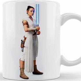 Baskı Dükkanı Star Wars Rey Galaxy Silhouette Cut Out Kupa