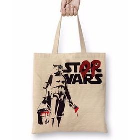 Baskı Dükkanı Star Wars Stop Wars Bez Çanta