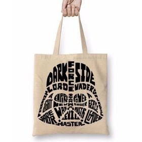 Baskı Dükkanı Star Wars Typography Bez Çanta