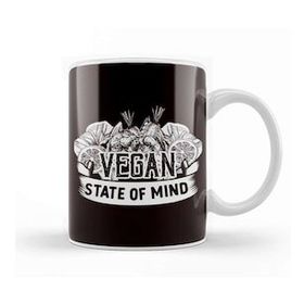 Baskı Dükkanı State Of Vegetarian Mind Vegan Veganism Animal Rights Veggie Kupa