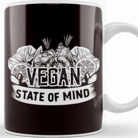 Baskı Dükkanı State Of Vegetarian Mind Vegan Veganism Animal Rights Veggie Kupa