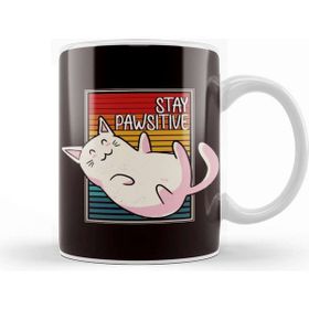 Baskı Dükkanı Stay Pawsitive Cat Owner Kitten Lover Animal Fan Cats Pets Kupa