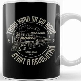 Baskı Dükkanı Steam Engine Train Hard Kupa
