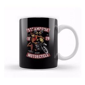 Baskı Dükkanı Steampunk Motorcycle Kupa