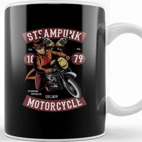 Baskı Dükkanı Steampunk Motorcycle Kupa