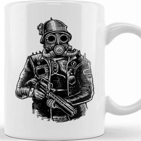 Baskı Dükkanı Steampunk Soldier Kupa