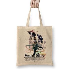 Baskı Dükkanı Steins Gate Death Note One Piece Tokyo Ghoul Bez Uzun Saplı Krem Rengi Çanta