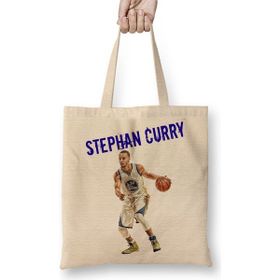 Baskı Dükkanı Stephen Curry 03 Bez Uzun Saplı Krem Rengi Çanta