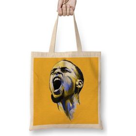 Baskı Dükkanı Stephen Curry Brinquedo Assassino Bez Uzun Saplı Krem Rengi Çanta